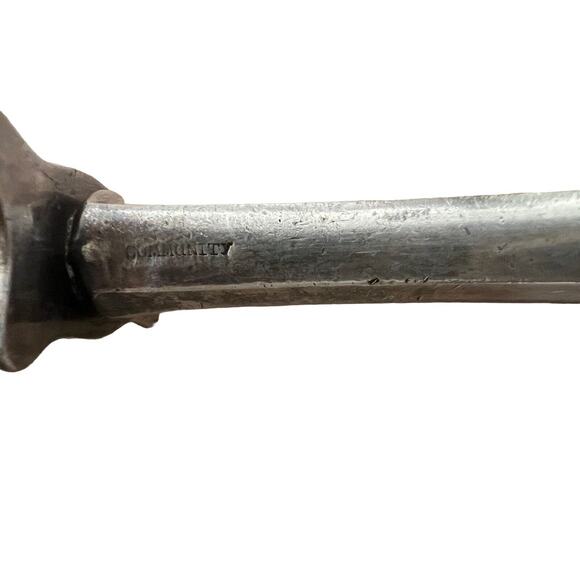 Oneida Community Patrician 1914 Silverplate Carving Fork Horning Steel Set - Picture 8 of 11